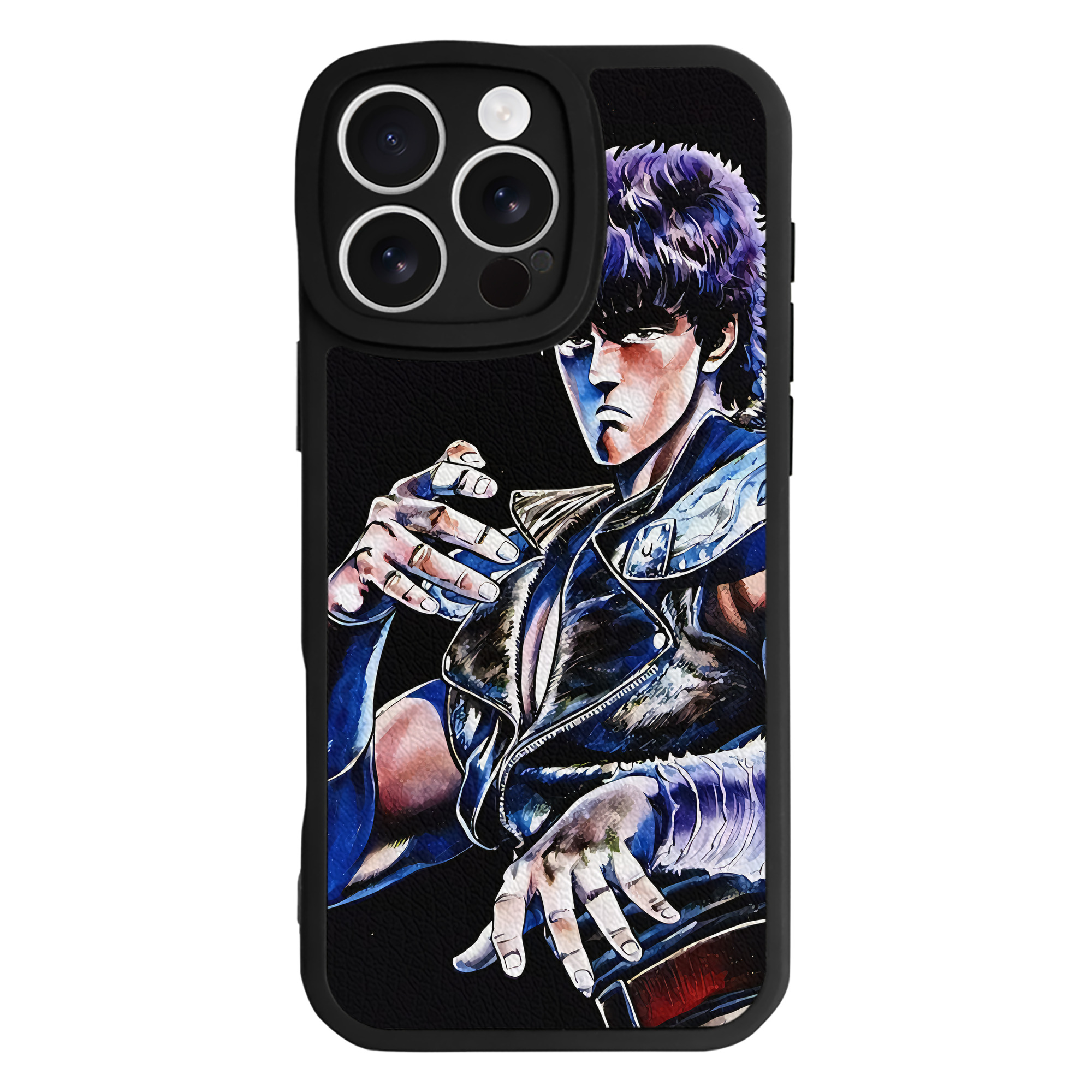 （画像用） 北斗の拳 Fist of the North Star 【iPhone 16シリーズ対応】シリコンスマホケース（レザー調） 材質：シリコン